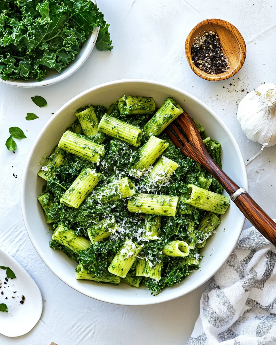 Rigatoni with Easy Kale Sauce