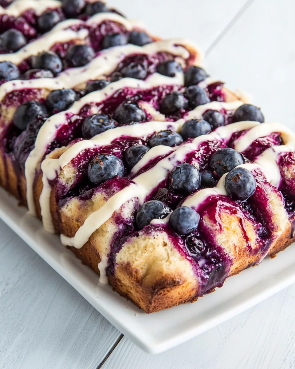 Roasted Blueberry Pull Apart Loaf