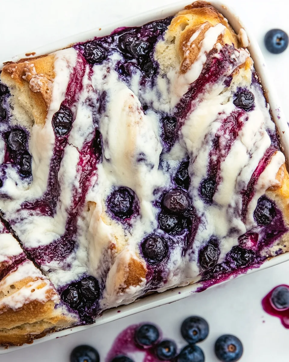Roasted Blueberry Pull Apart Loaf