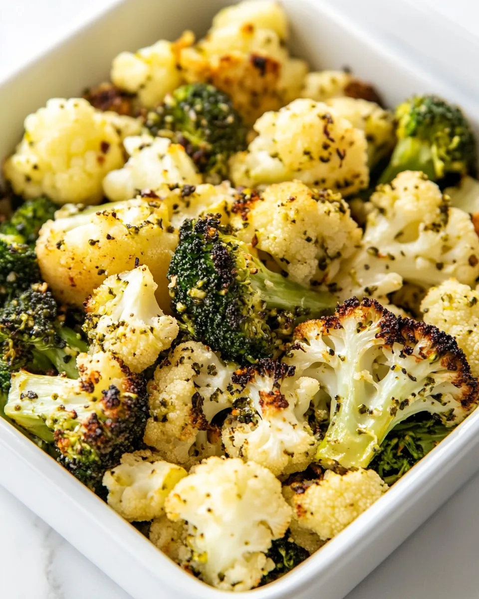 Roasted Broccoli and Cauliflower