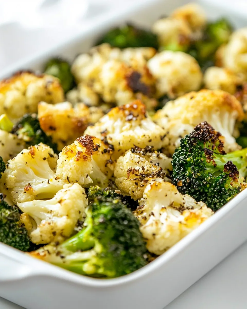 Roasted Broccoli and Cauliflower