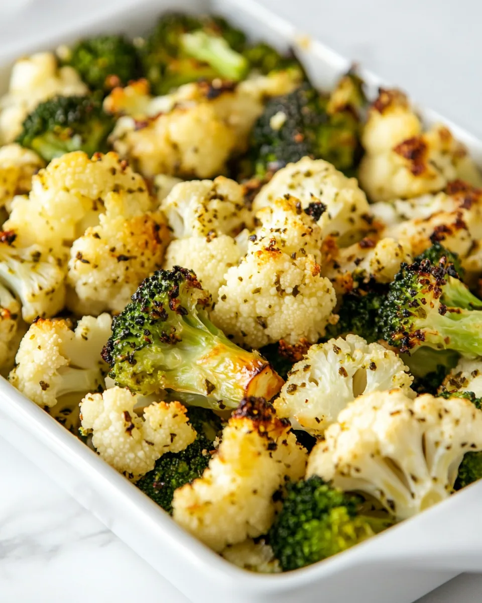 Roasted Broccoli and Cauliflower