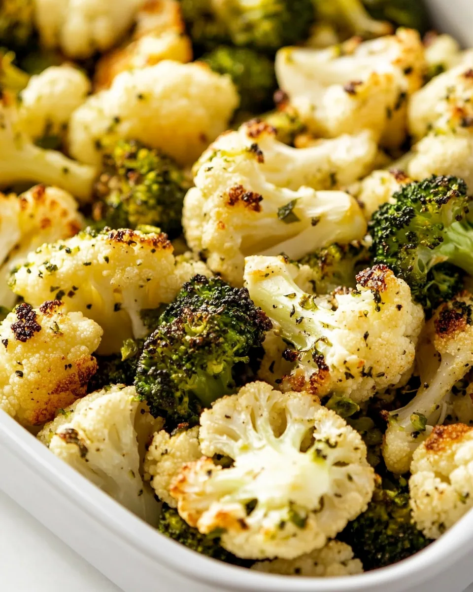 Roasted Broccoli and Cauliflower