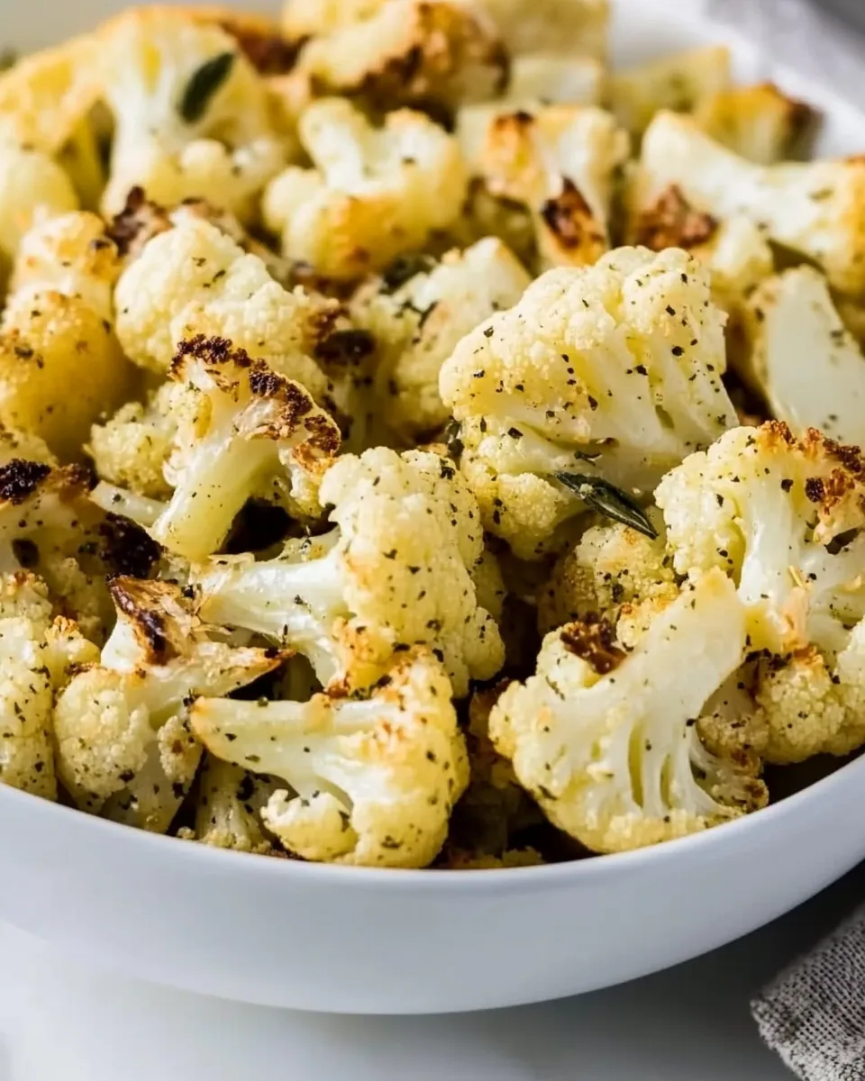 Roasted Cauliflower with Garlic