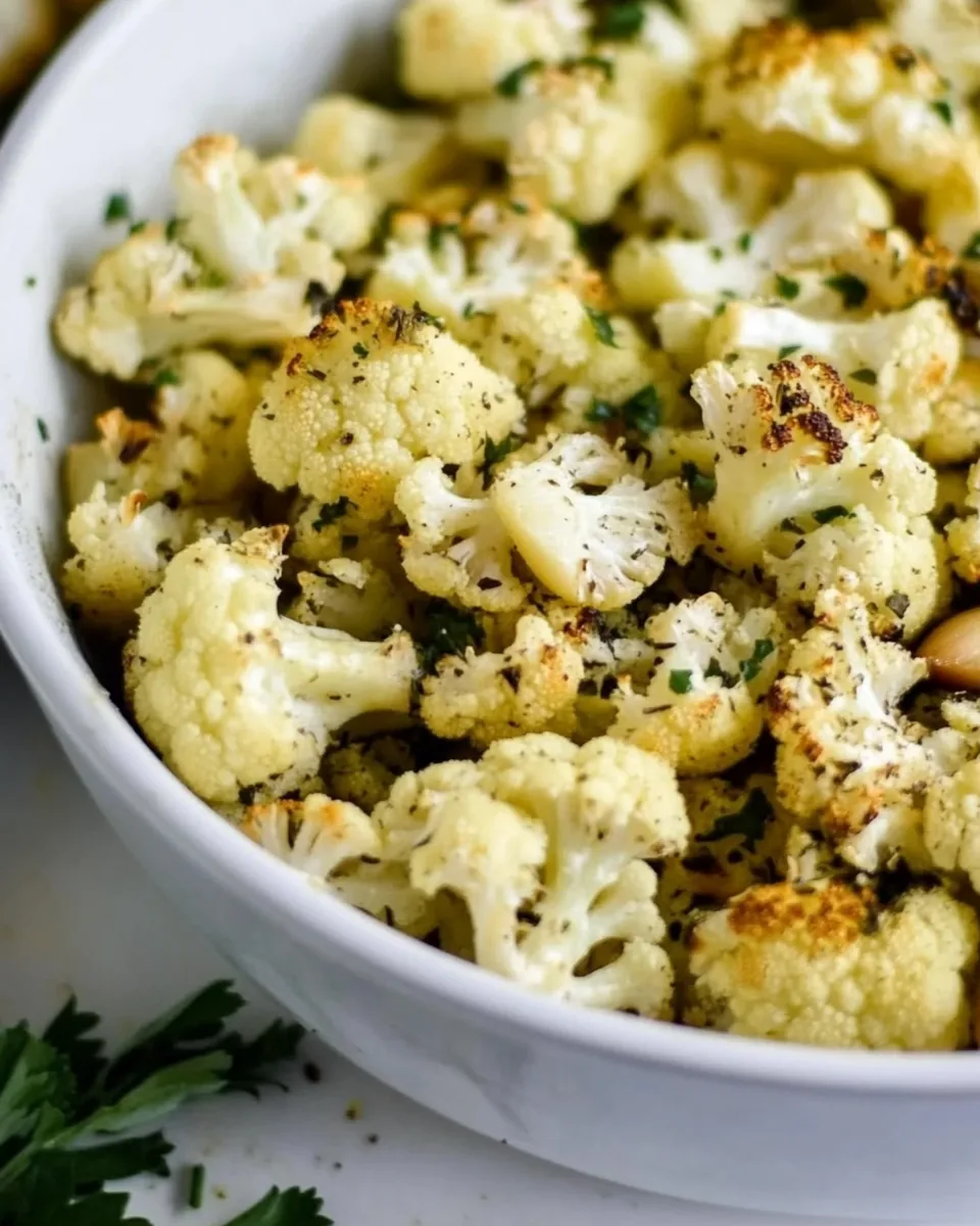 Roasted Cauliflower with Garlic