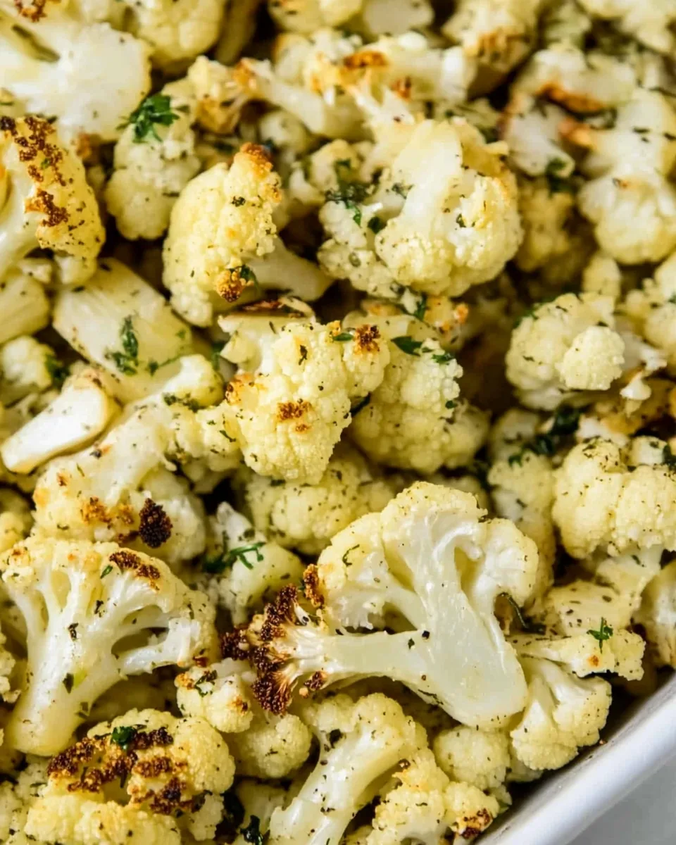 Roasted Cauliflower with Garlic