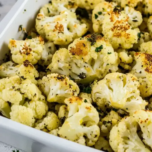 Roasted Cauliflower with Garlic