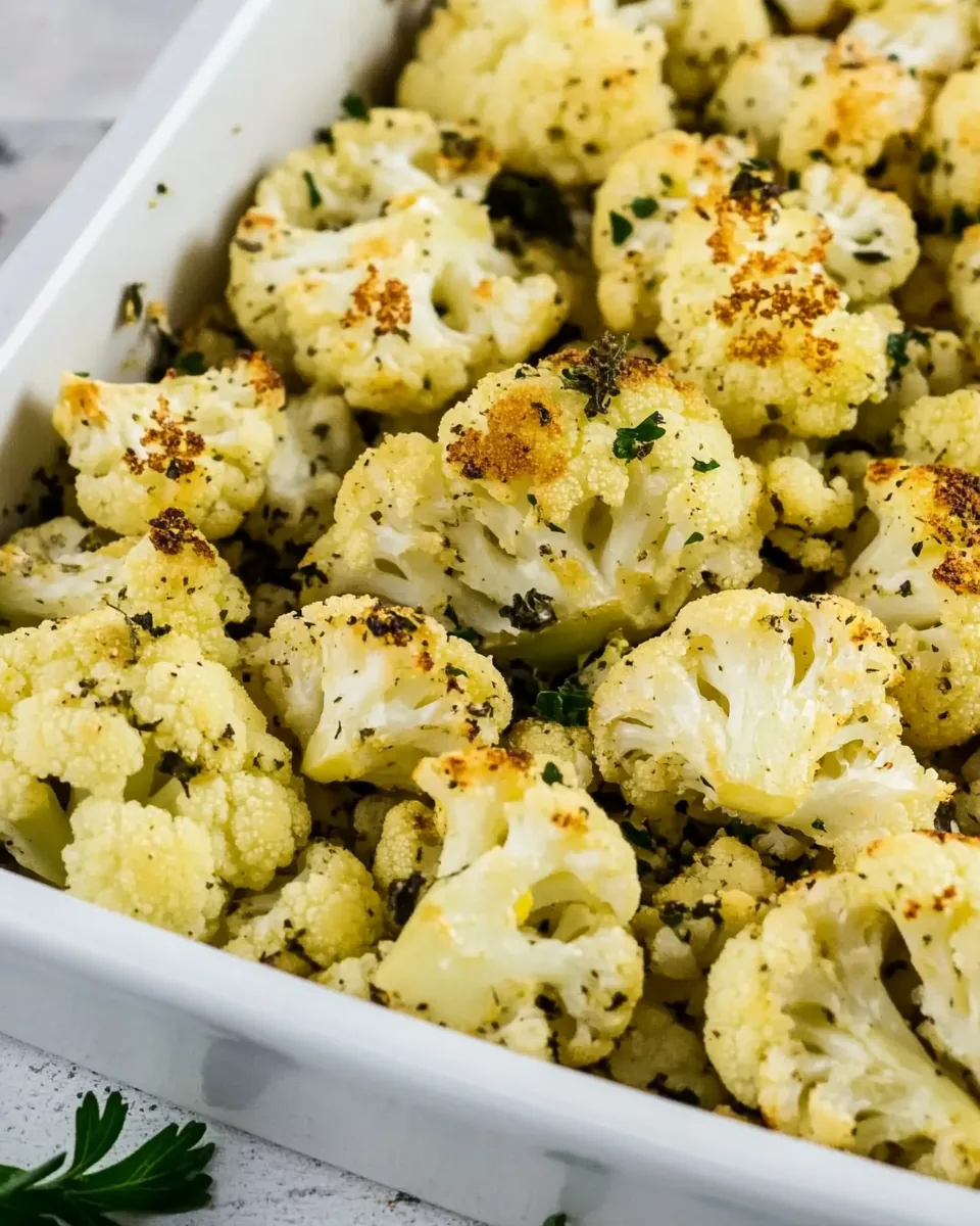Roasted Cauliflower with Garlic