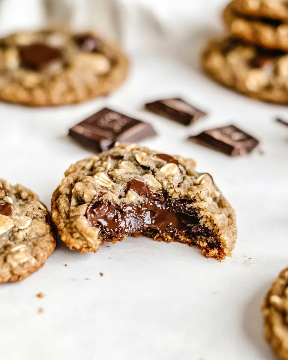 Salted Brown Butter Oatmeal Chocolate Chunk Cookies