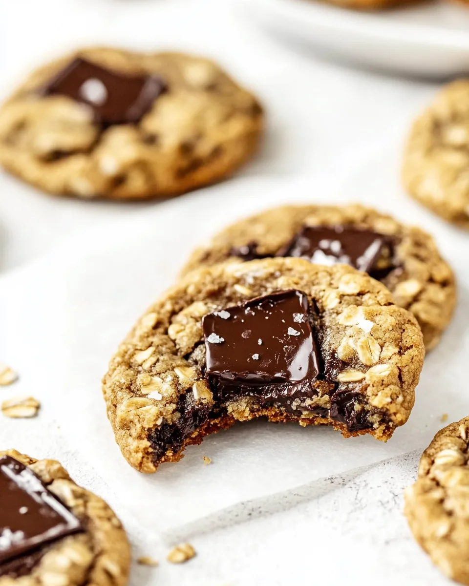 Salted Brown Butter Oatmeal Chocolate Chunk Cookies