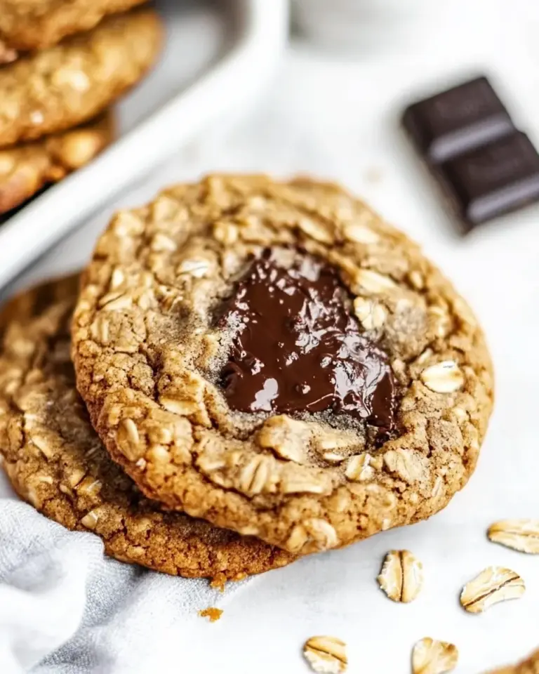 Salted Brown Butter Oatmeal Chocolate Chunk Cookies