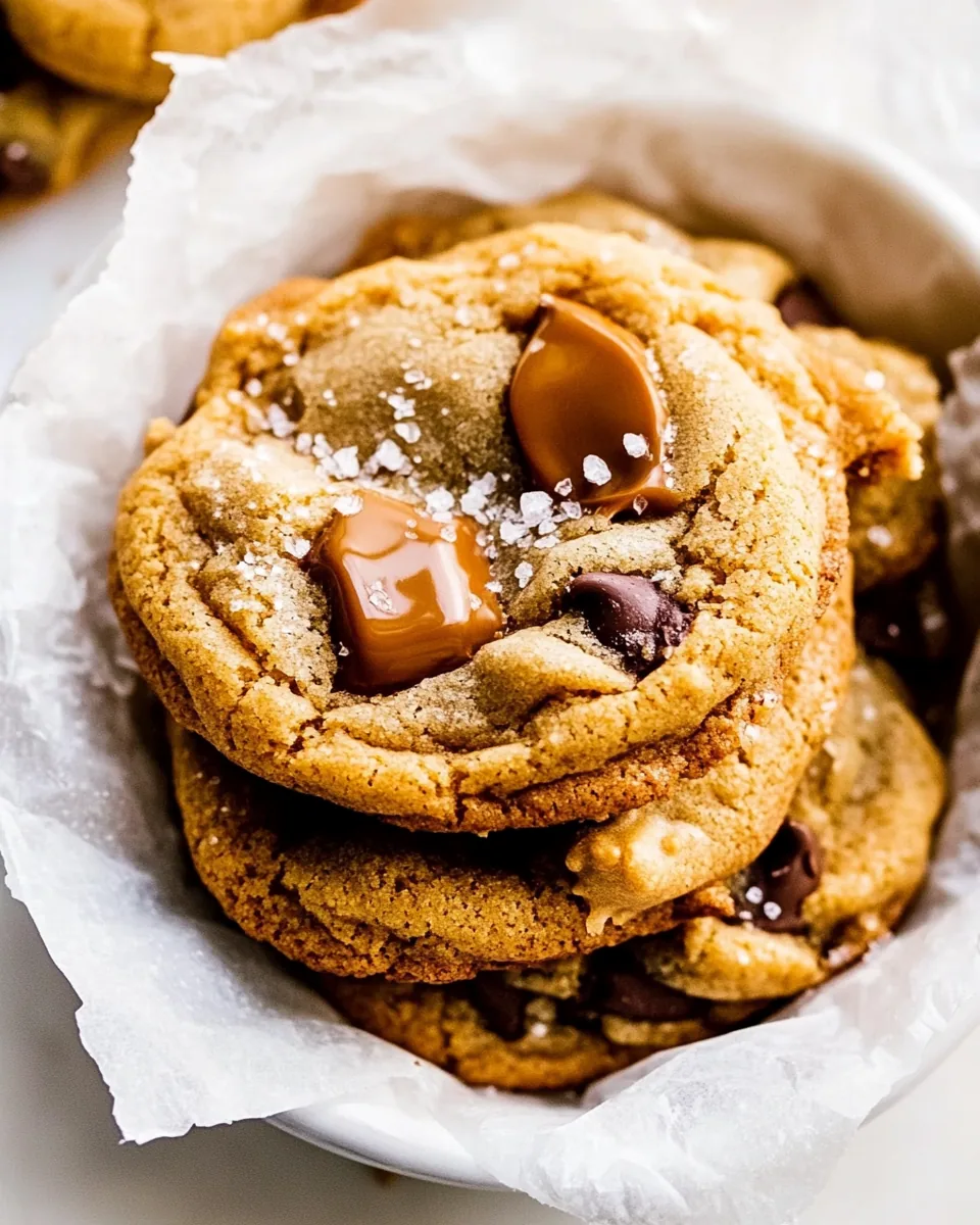 Salted Caramel Chocolate Chip Cookies