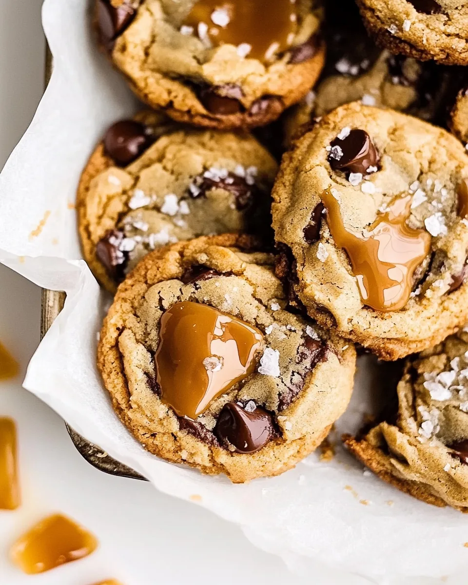 Salted Caramel Chocolate Chip Cookies