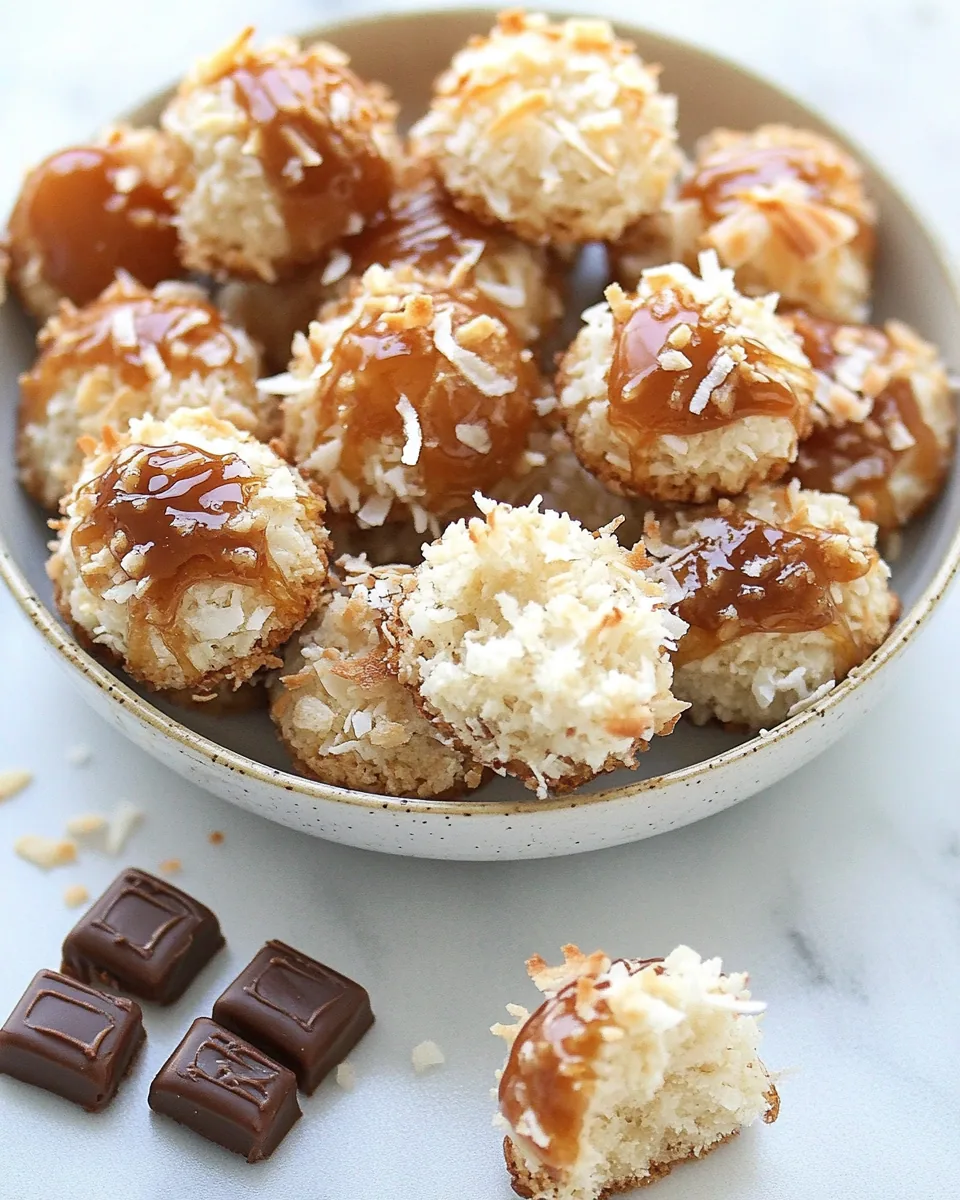Salted Caramel Toffee Coconut Macaroons