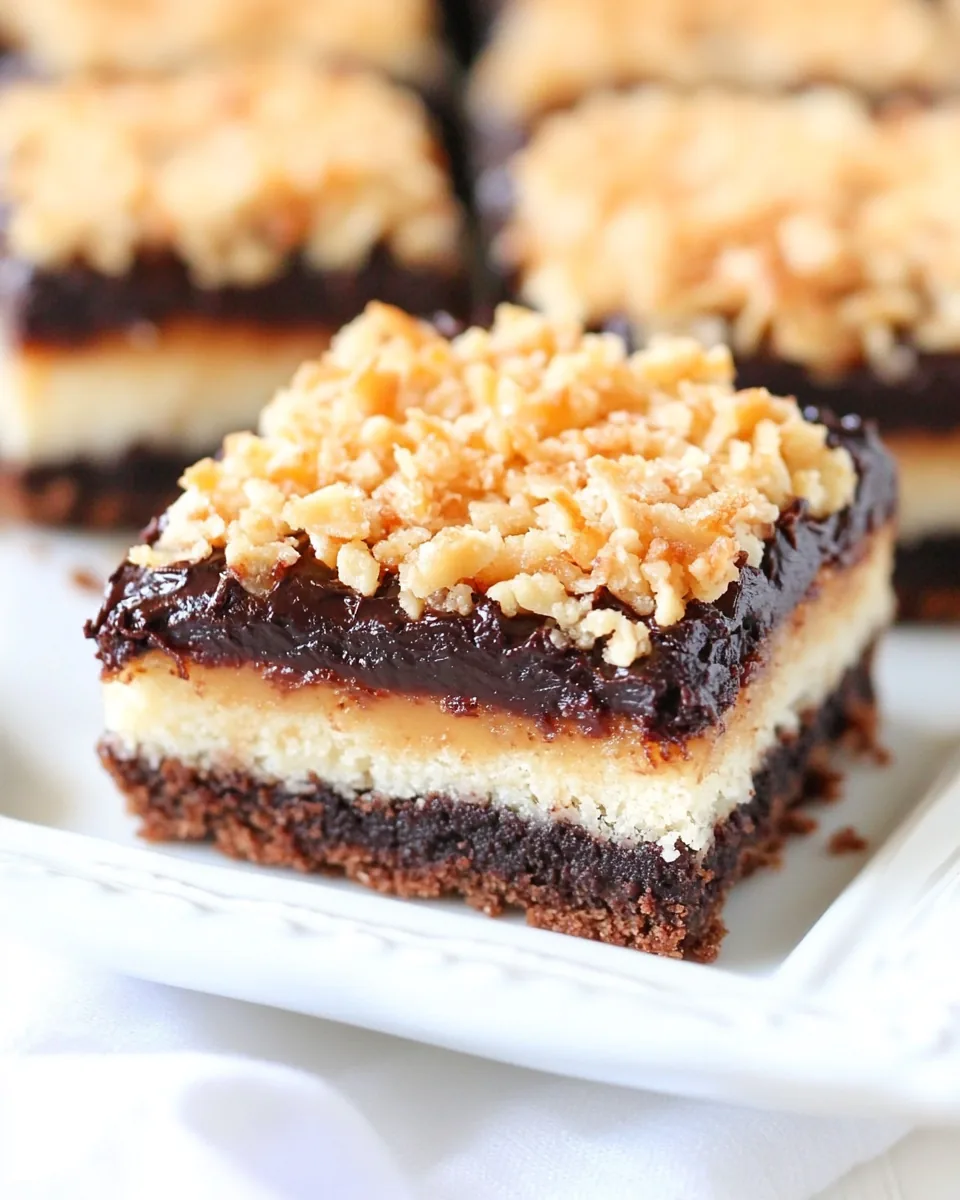 Samoa Brownie Bars