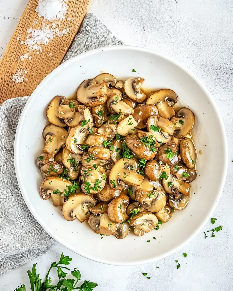 Sauteed Mushrooms in Soy Sauce Glaze