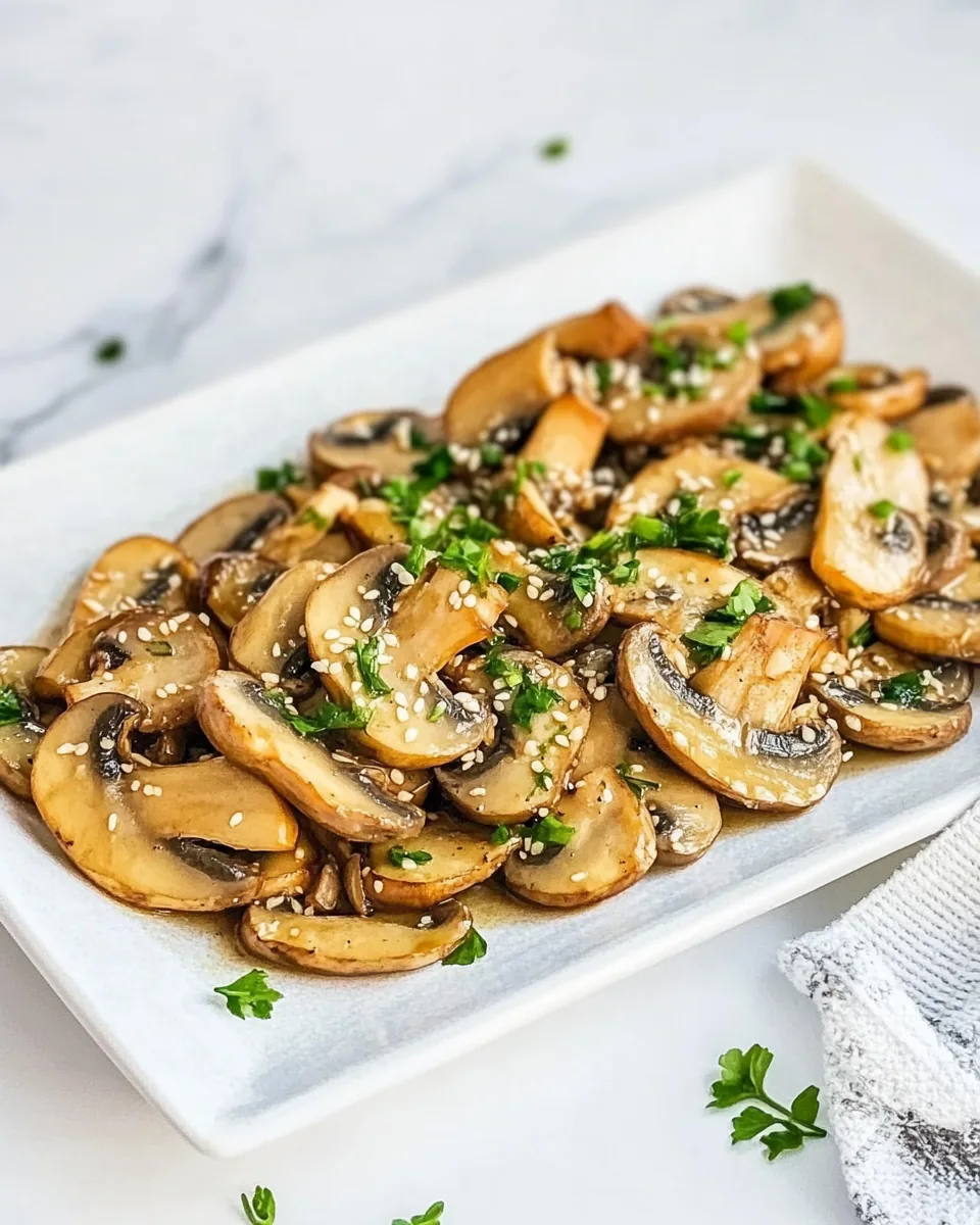 Sauteed Mushrooms in Soy Sauce Glaze