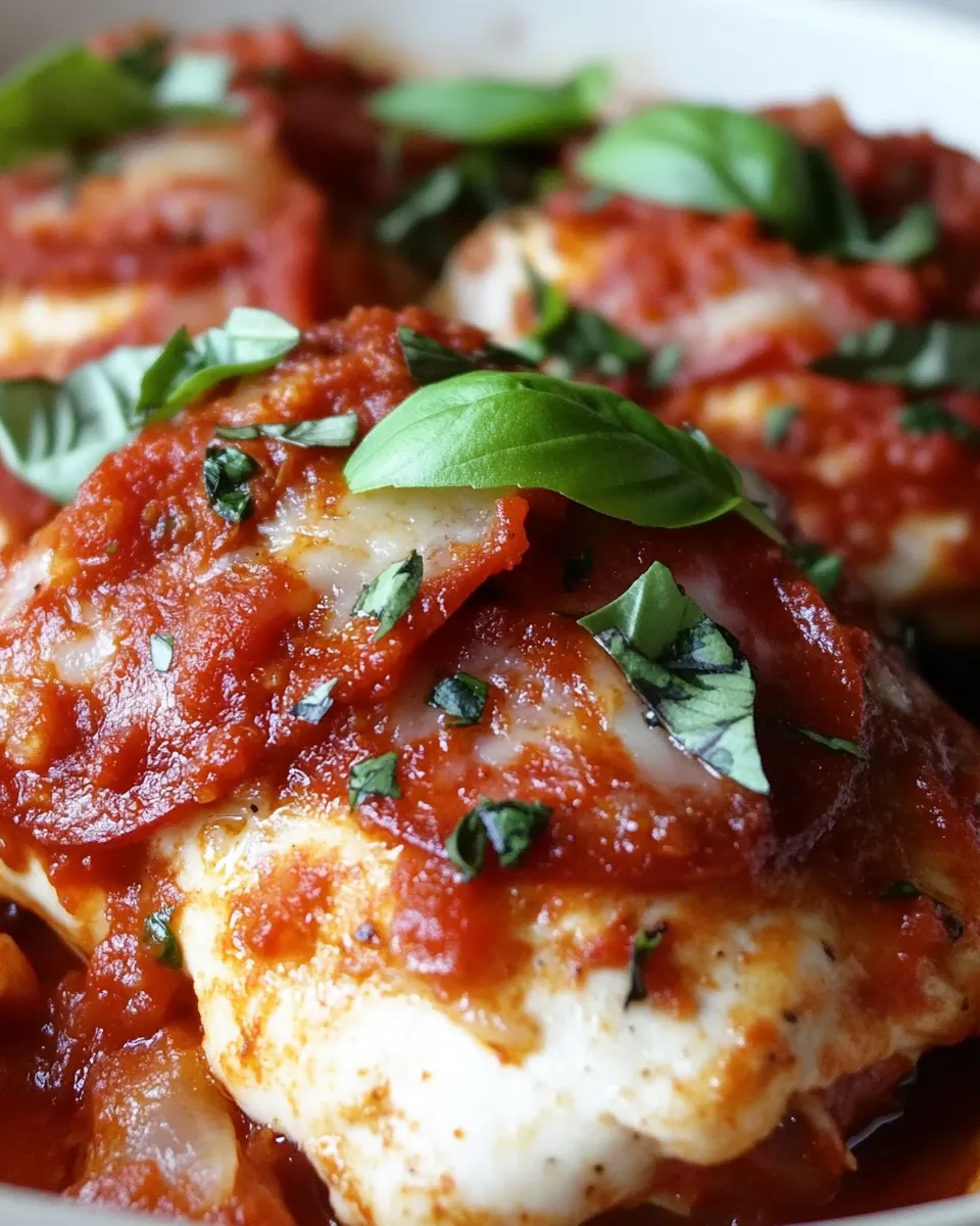 Skillet Chicken with Spicy Pepperoni Sauce