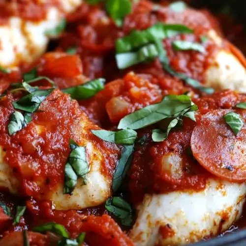 Skillet Chicken with Spicy Pepperoni Sauce