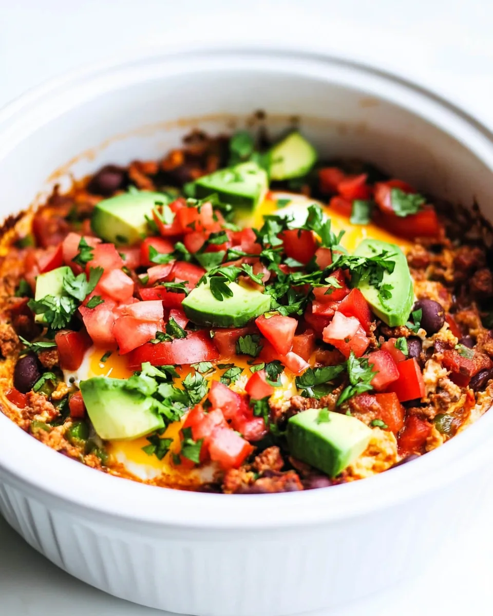 Slow Cooker Mexican Chorizo Egg Casserole