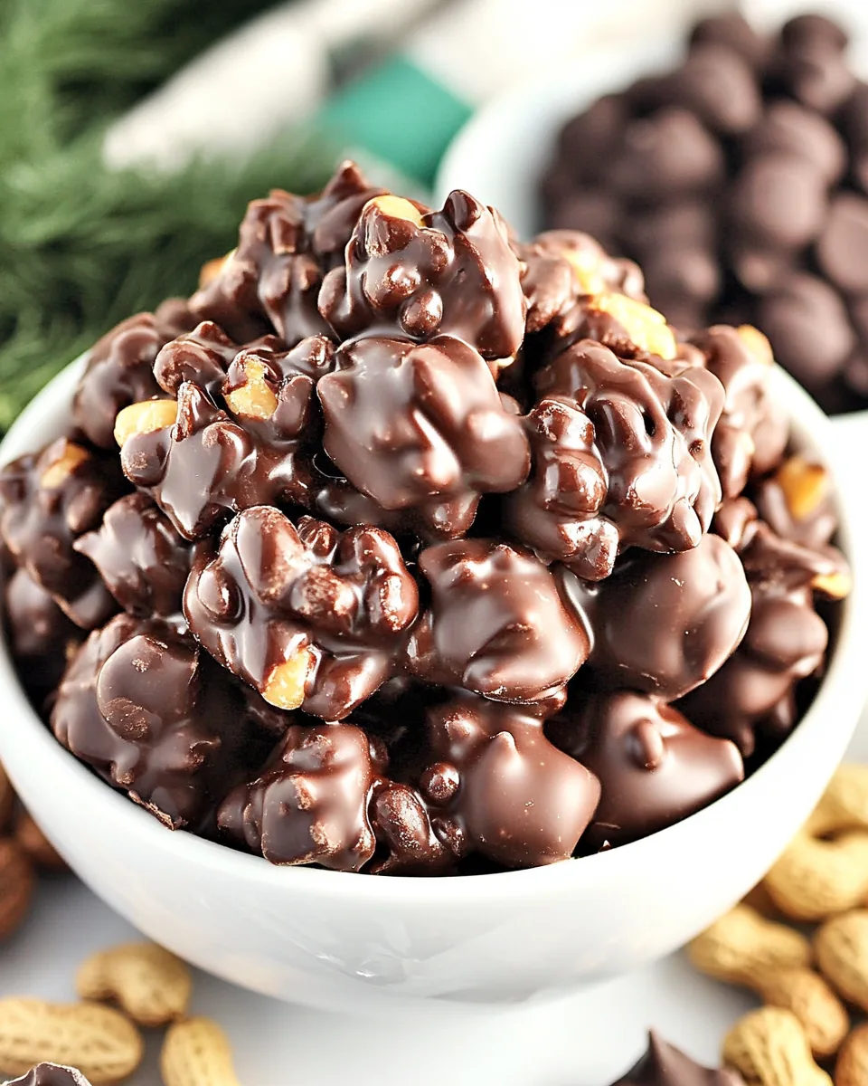 Triple Chocolate Covered Peanut Clusters