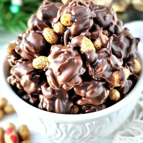 Triple Chocolate Covered Peanut Clusters