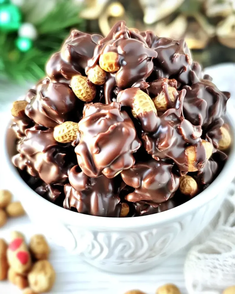 Triple Chocolate Covered Peanut Clusters