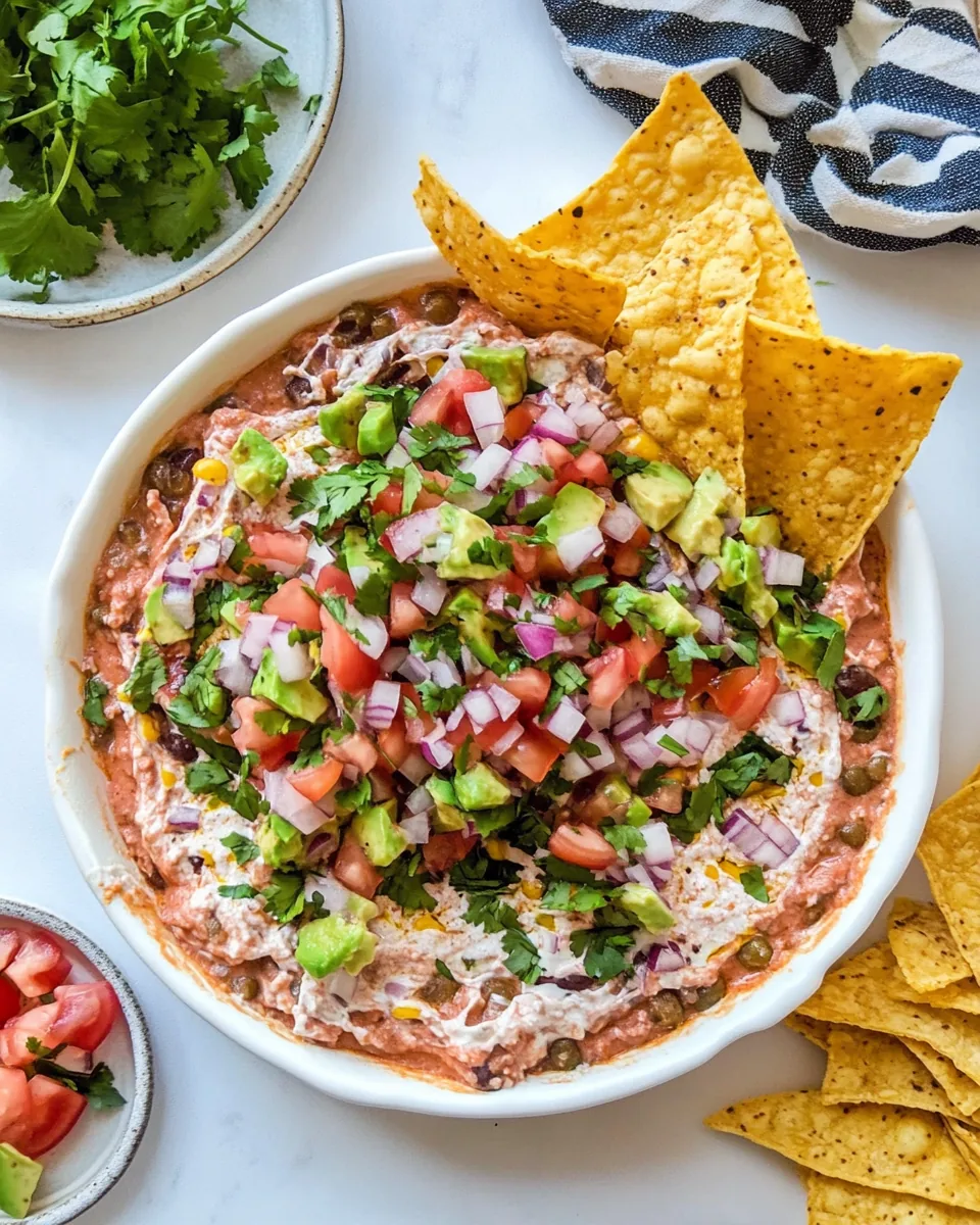 Smoky Chipotle Layered Taco Dip