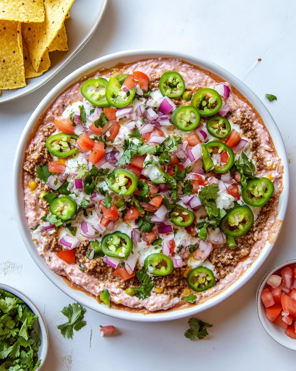 Smoky Chipotle Layered Taco Dip