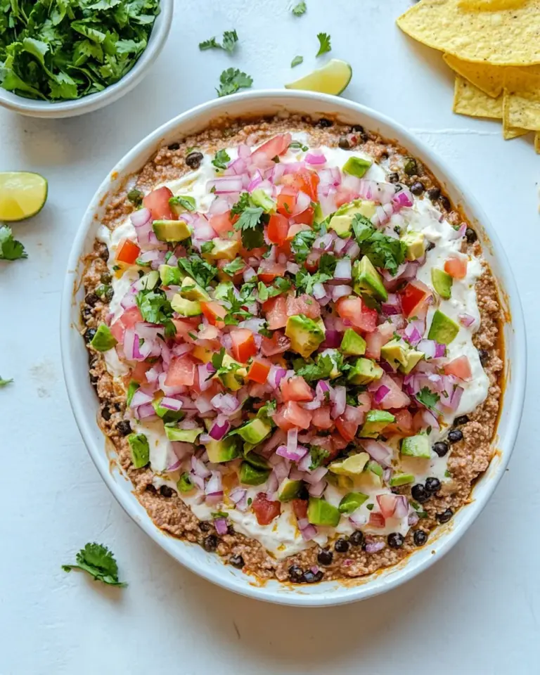 Smoky Chipotle Layered Taco Dip