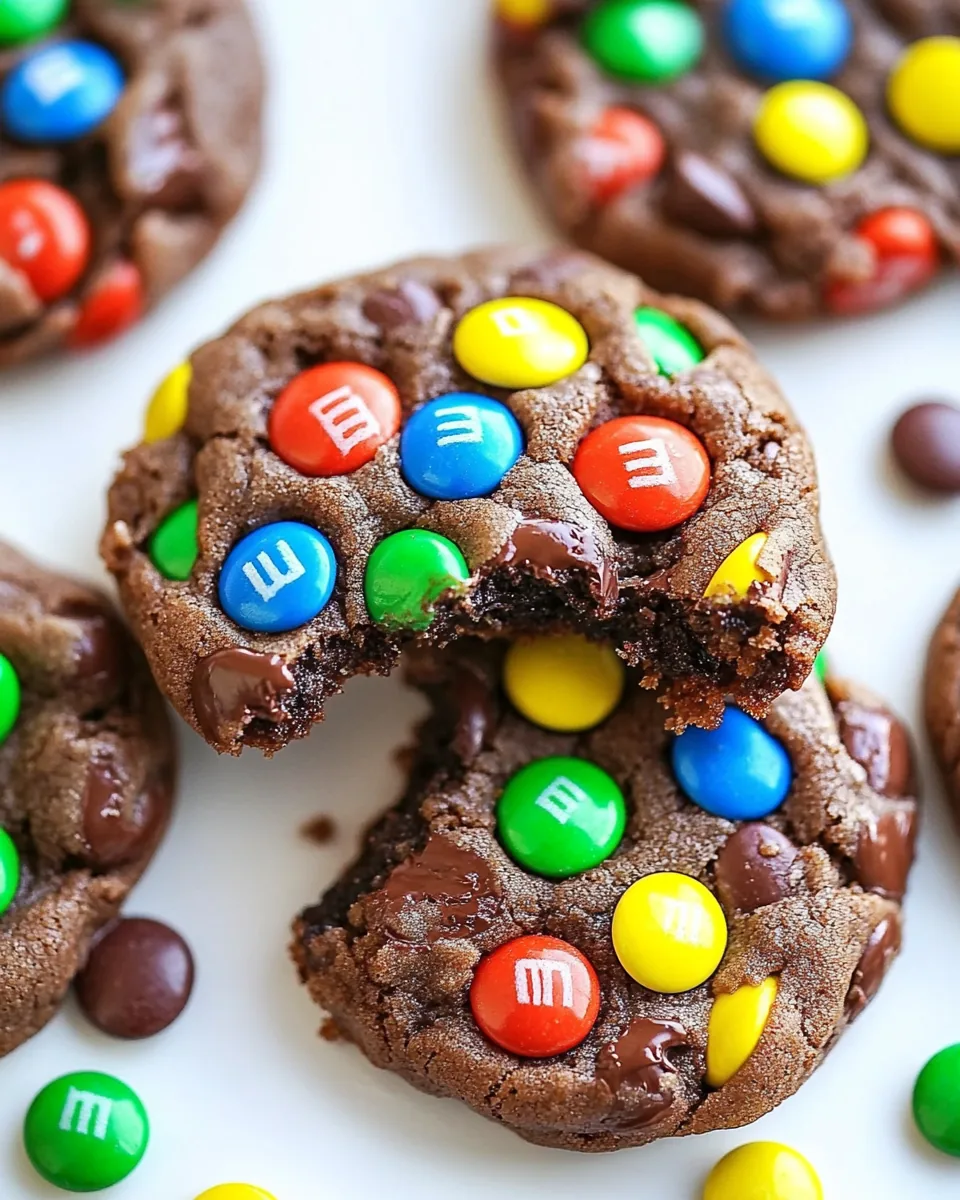 Soft Batch Chocolate M&M Cookies