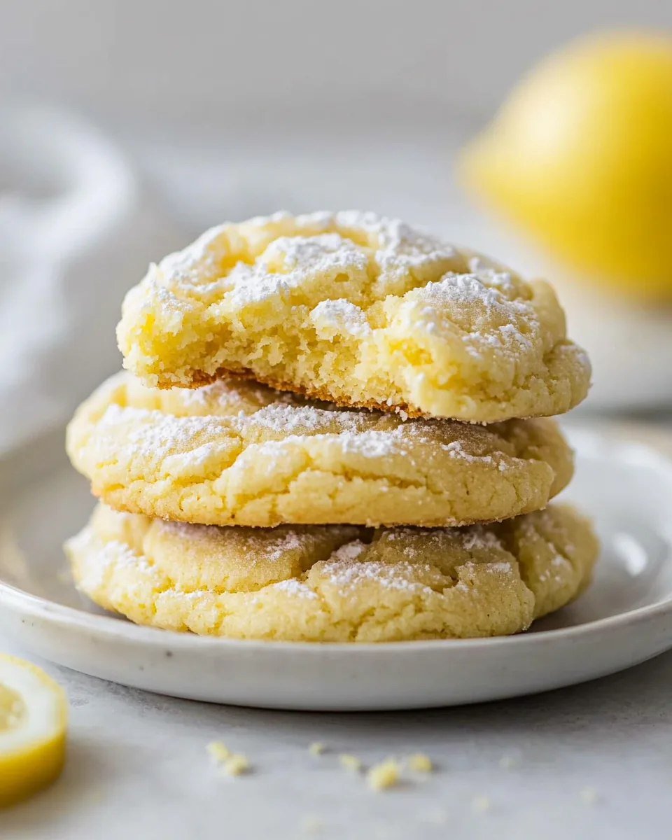 Soft Lemon Cake Mix Cookies