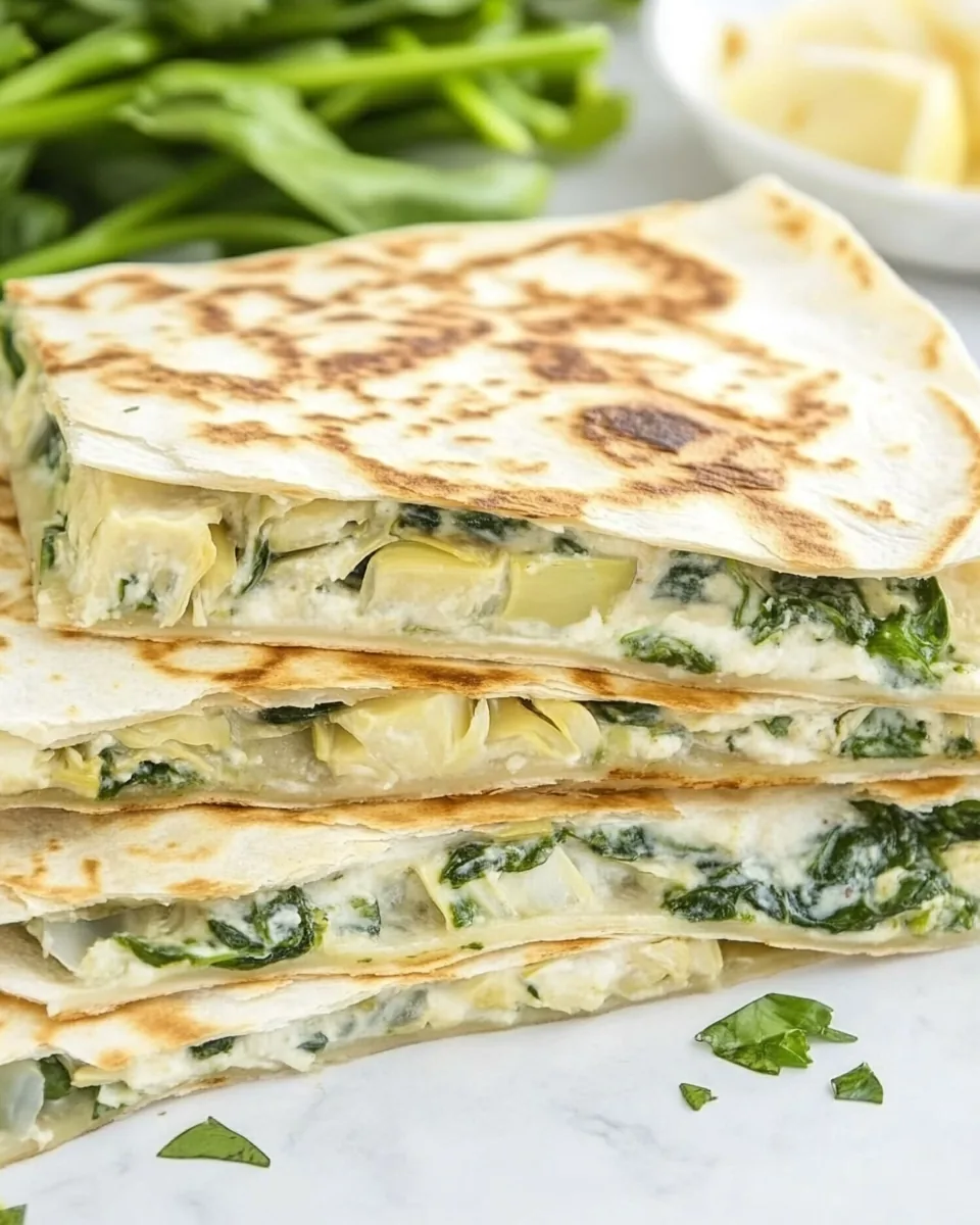 Spinach Artichoke Quesadillas