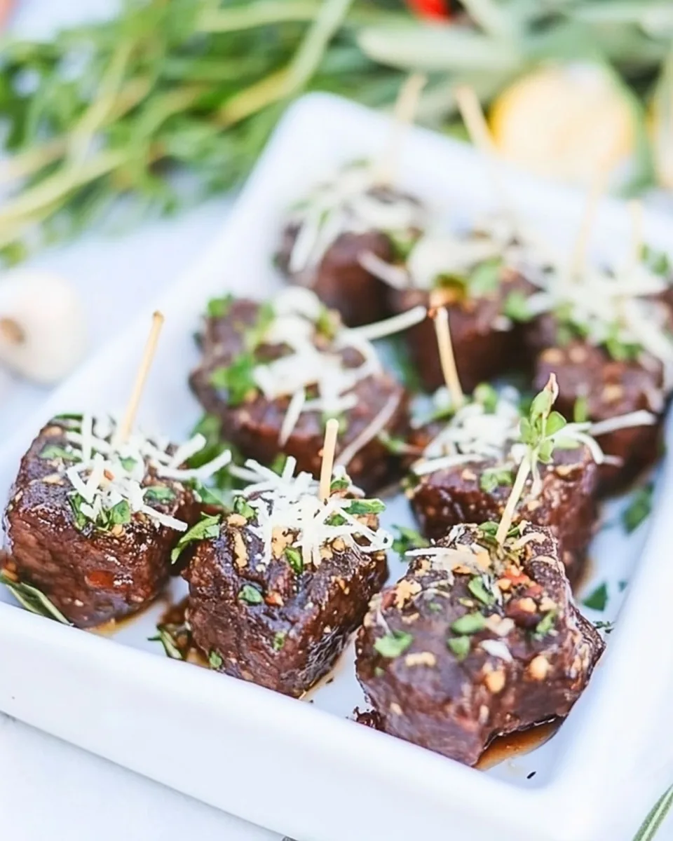 Steak Bites with Parmesan Cheese