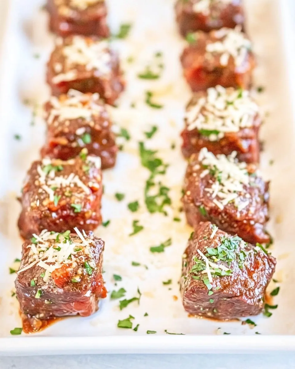 Steak Bites with Parmesan Cheese