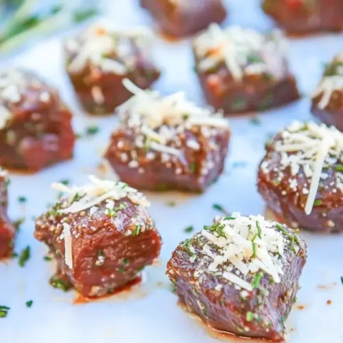 Steak Bites with Parmesan Cheese