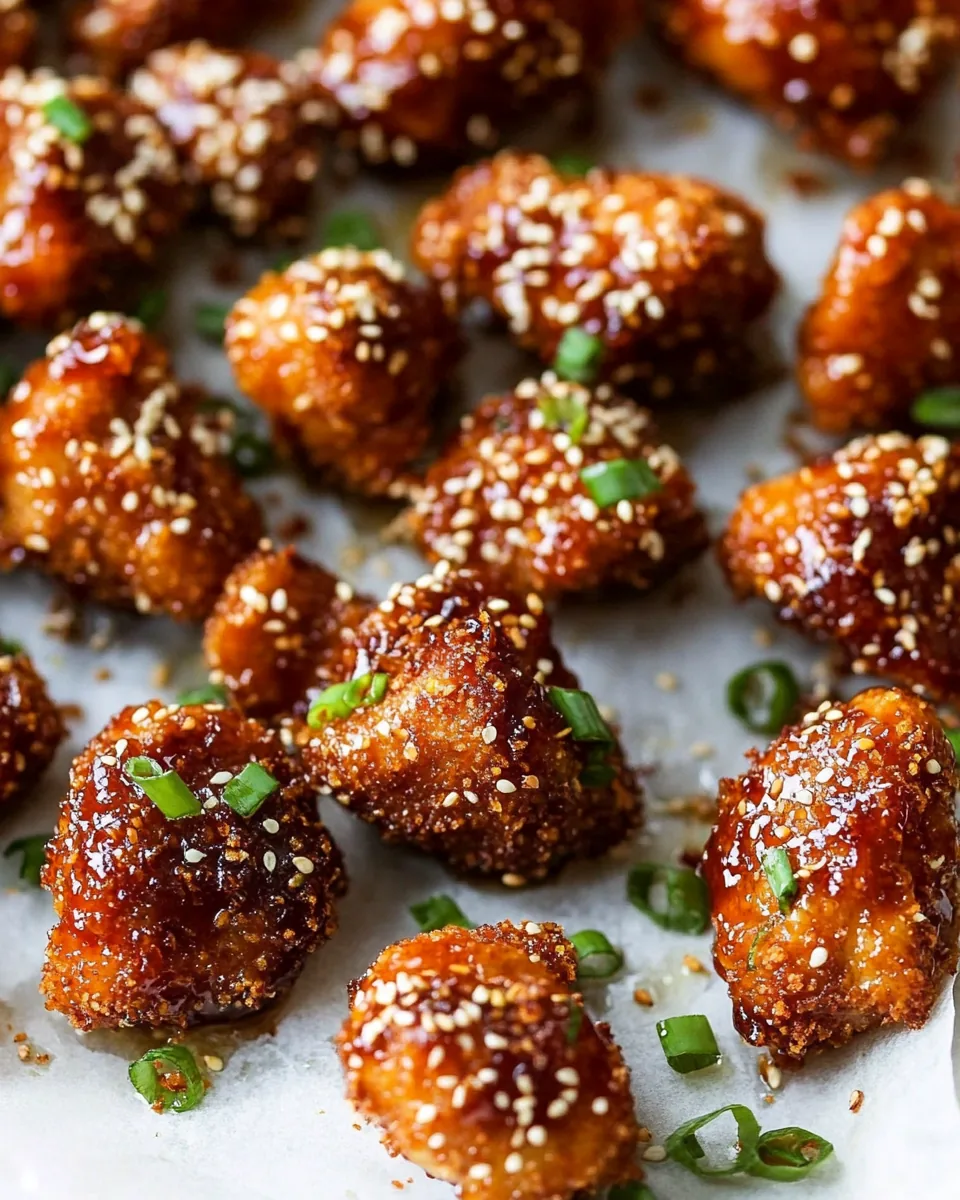 Sticky Honey Sriracha Chicken Bites