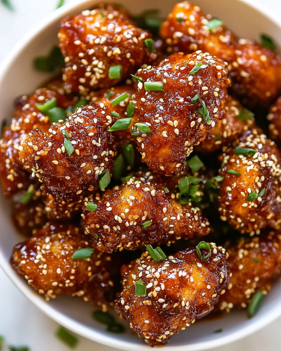 Sticky Honey Sriracha Chicken Bites
