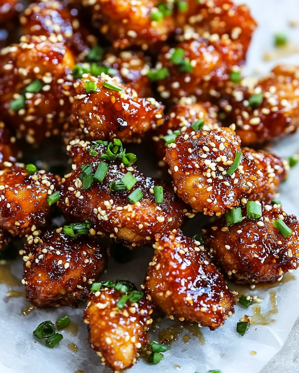 Sticky Honey Sriracha Chicken Bites