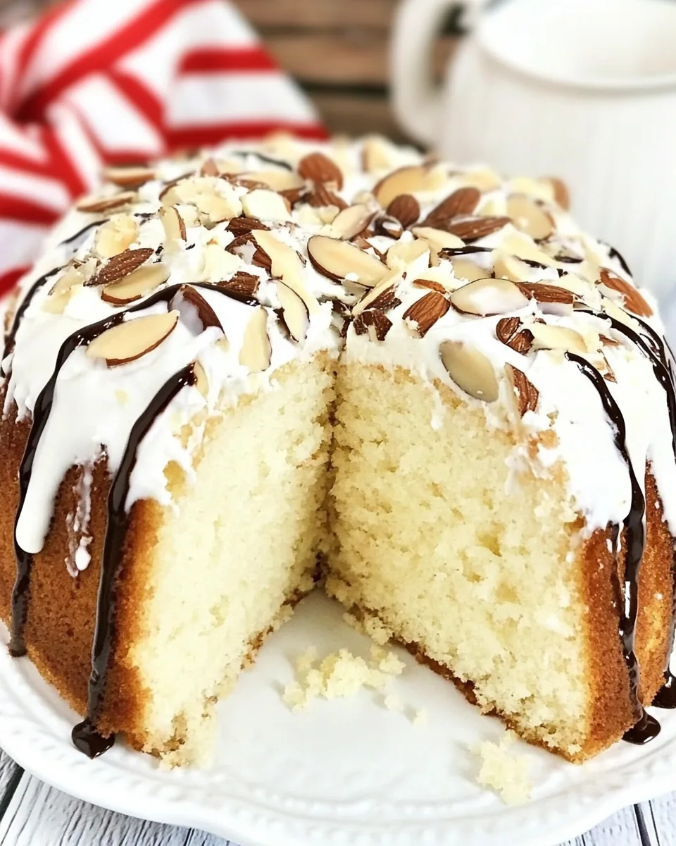 Super Easy Almond Joy Pound Cake