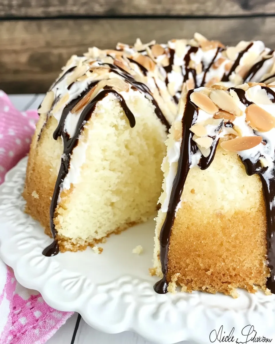 Super Easy Almond Joy Pound Cake