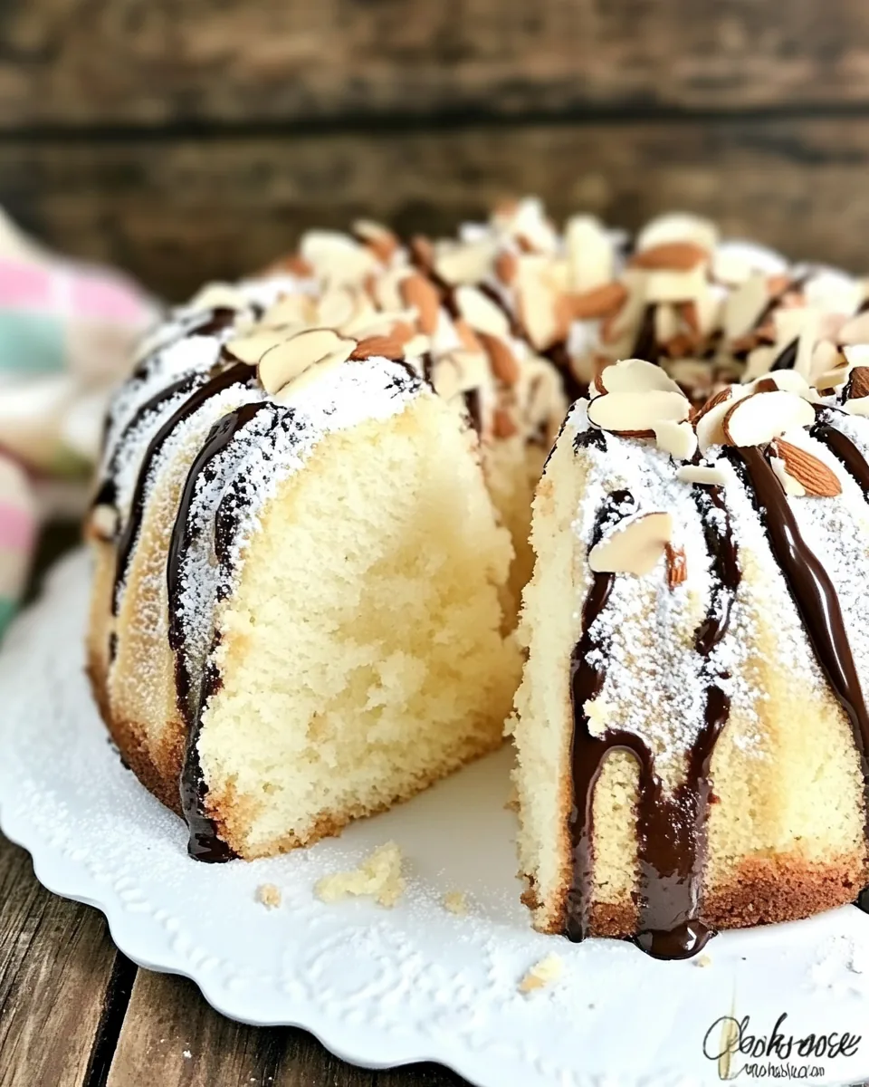 Super Easy Almond Joy Pound Cake