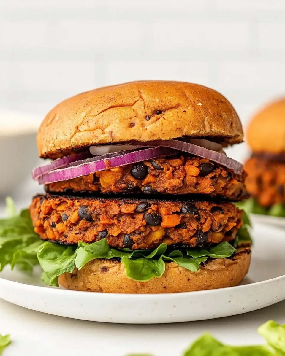 Sweet Potato Black Bean Burgers