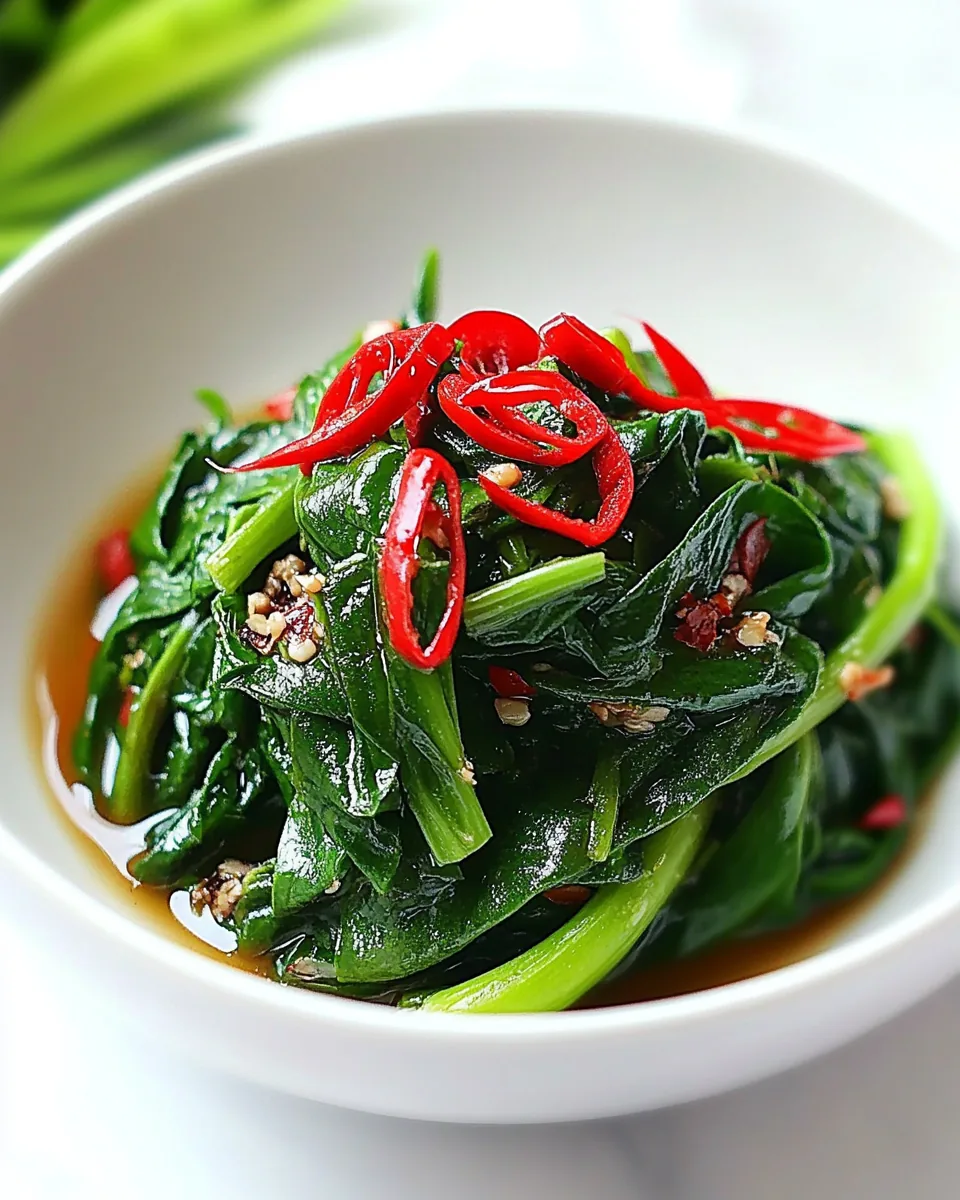 Sweet Potato Leaves with Sambal