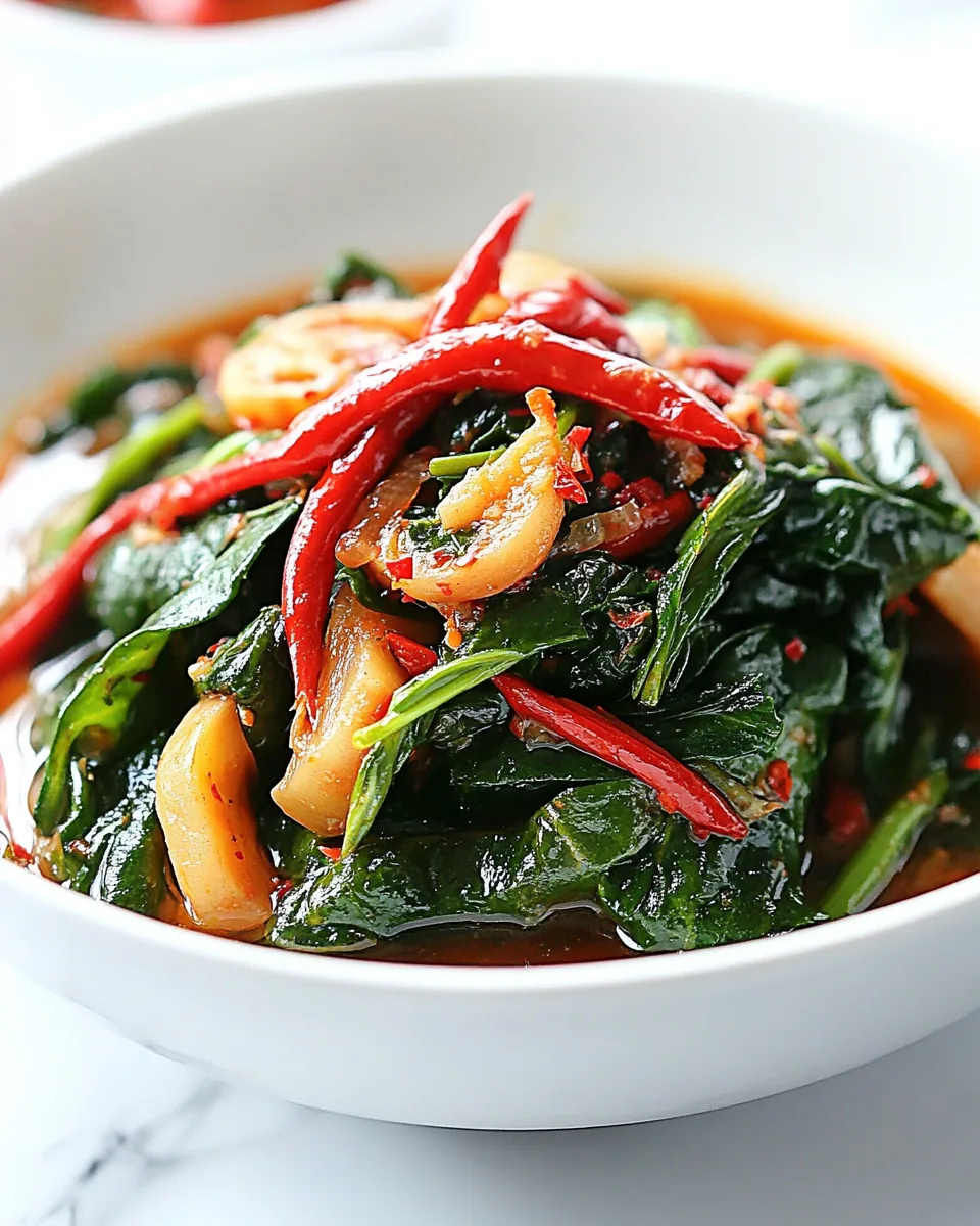 Sweet Potato Leaves with Sambal