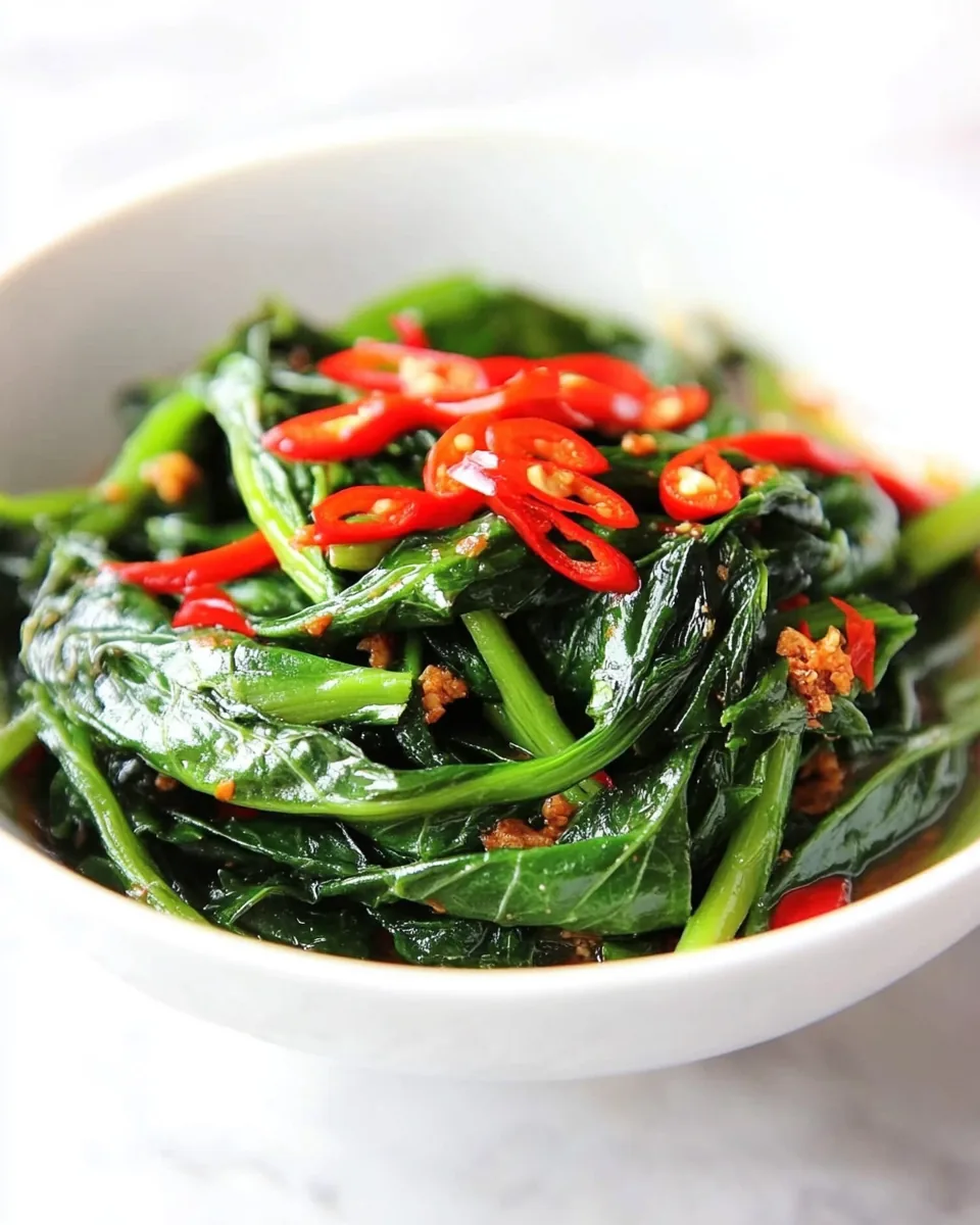 Sweet Potato Leaves with Sambal