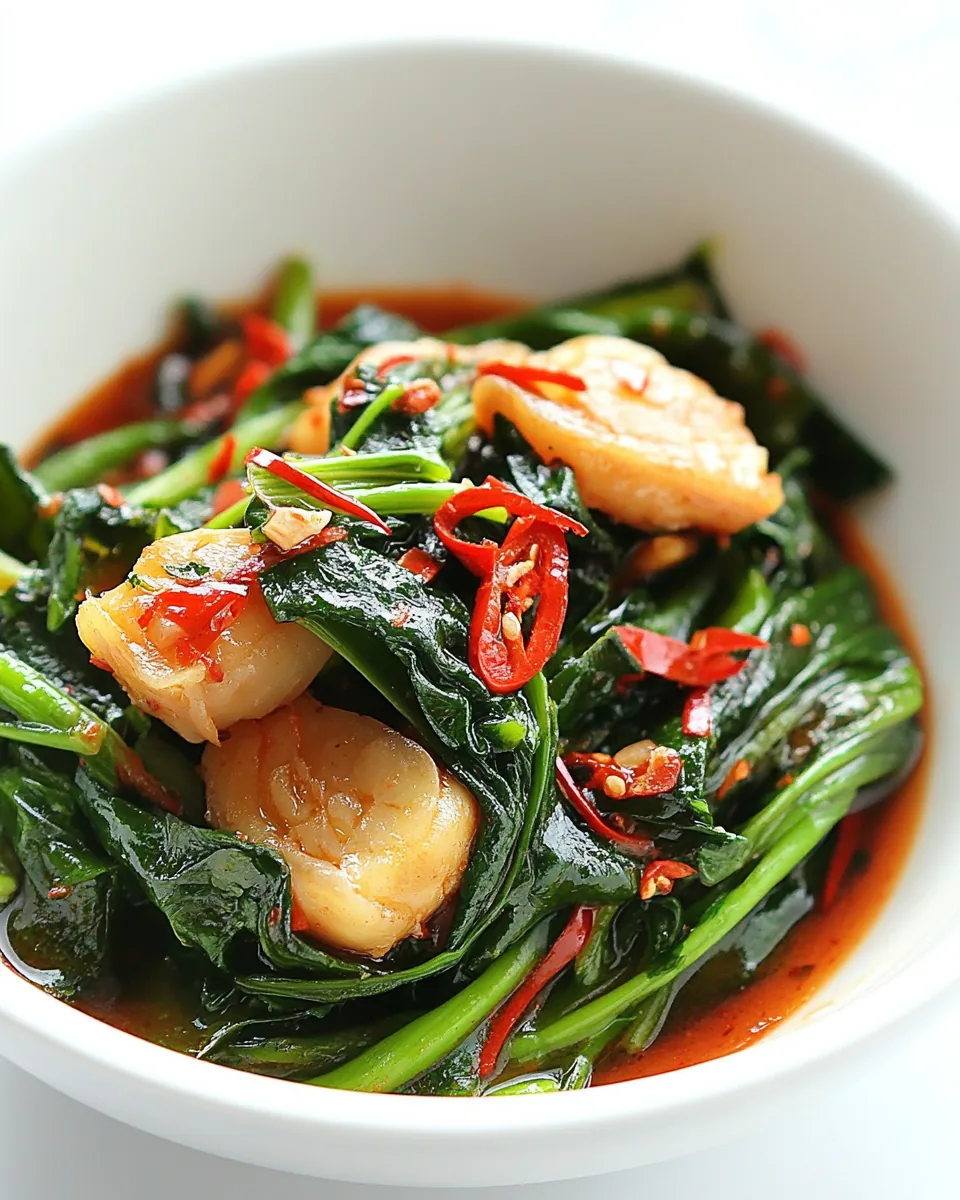 Sweet Potato Leaves with Sambal