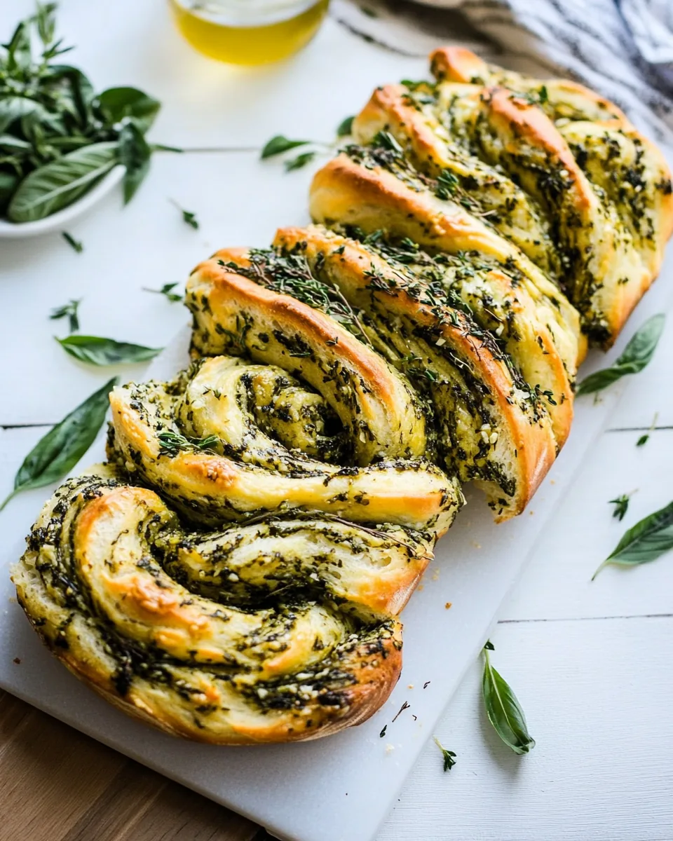 Swirled Garlic Herb Bread