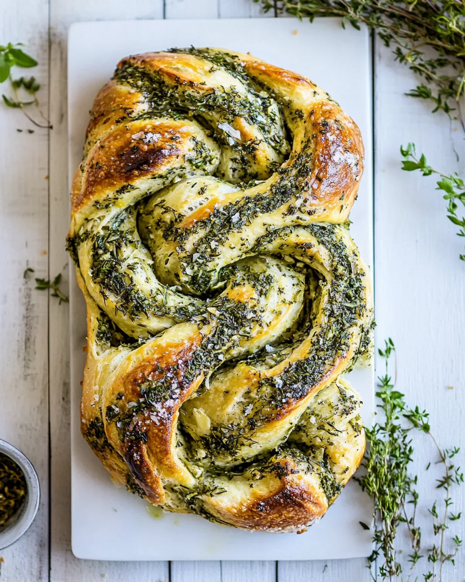 Swirled Garlic Herb Bread