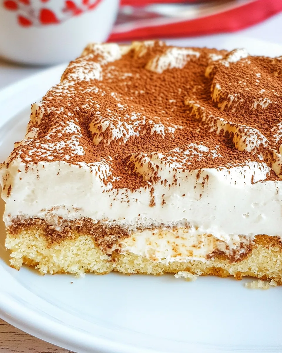 Tiramisu Poke Cake